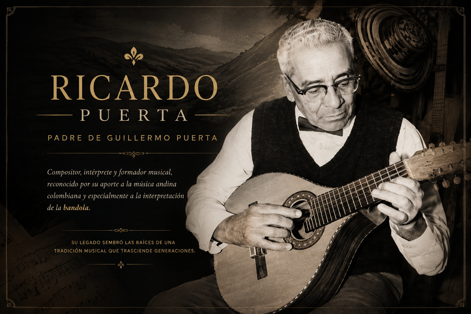 Ricardo Puerta, padre de Guillermo Puerta. Herencia musical y tradición familiar.